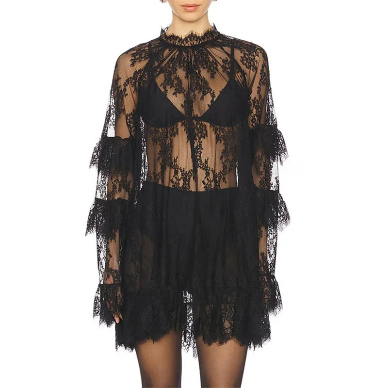 Lace Breeze Sheer Beach Dress