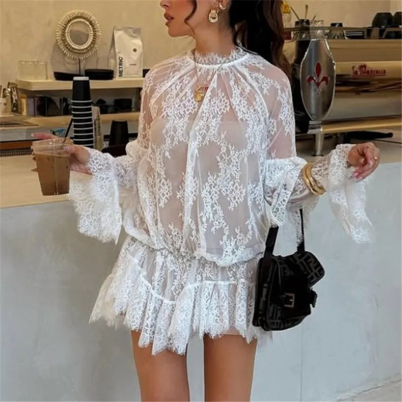Lace Breeze Sheer Beach Dress